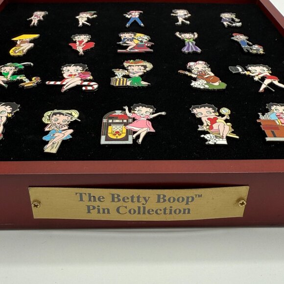 Betty Boop Pins Complete Collection 40 Enamel Pins in Wood Box - Danbury Mint - Picture 1 of 8